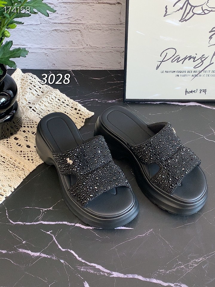 Dép sandal nữ xỏ ngón đế dày 6 cm phong cách thể thao Pháp — Màu đen, vàng chi tiết 4