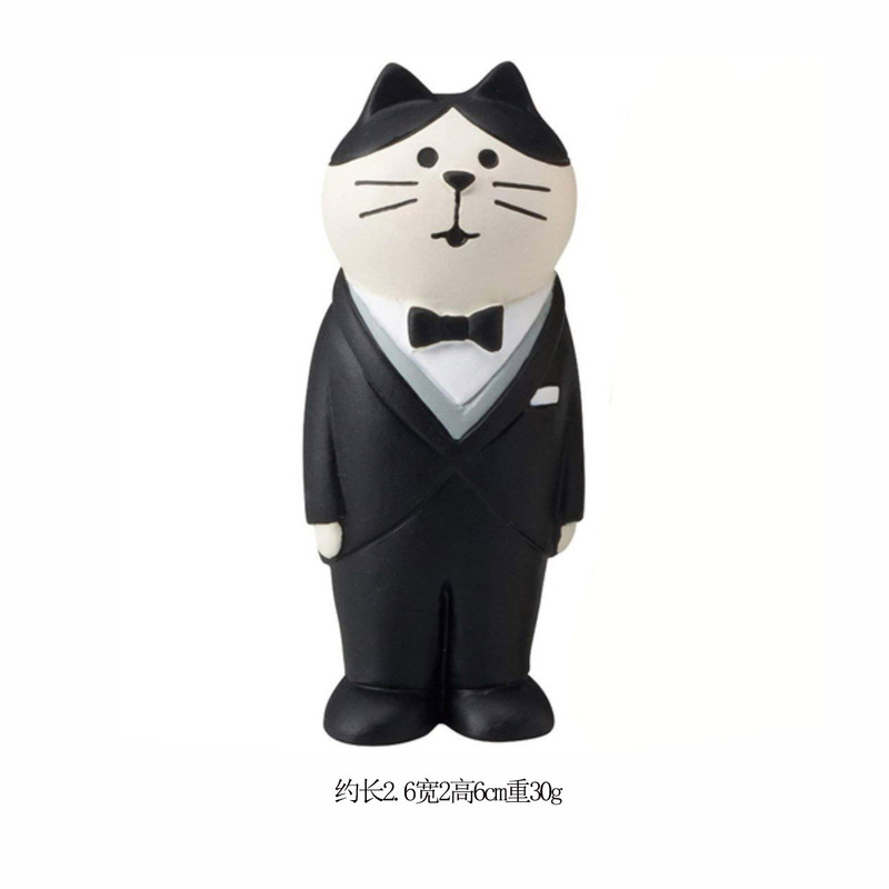 日本式猫赤ちゃんゼカ結婚バレンタインギフトケーキ車載飾りインスタ樹脂工芸品小物置物|undefined