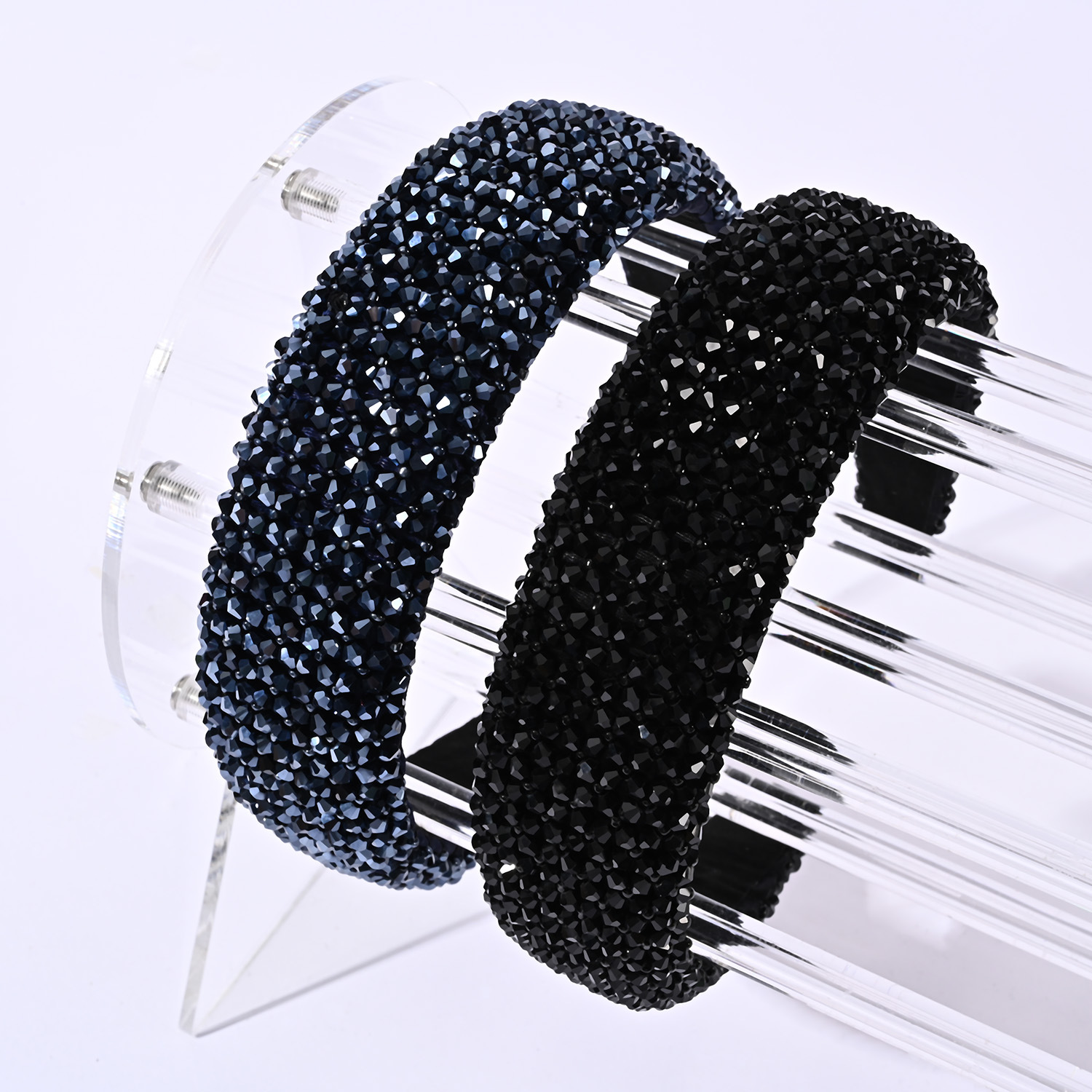 歐美明星同款水晶發箍手工串珠水晶創意輕奢高端洗臉頭扣髮飾批發