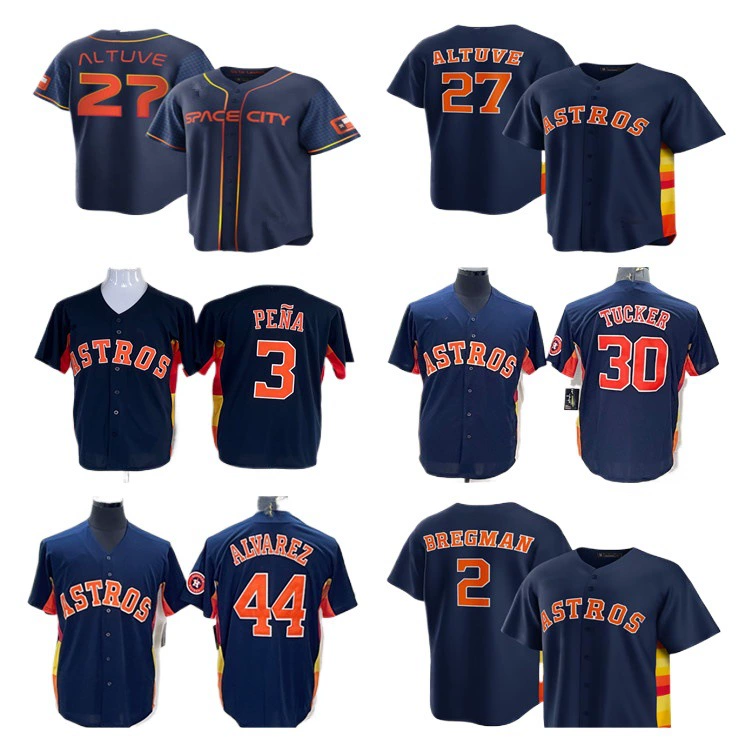 Baseball Uniform Astronomical Team Jersey No. 27 Altuve Astros 3#44 Alvarez short sleeves
