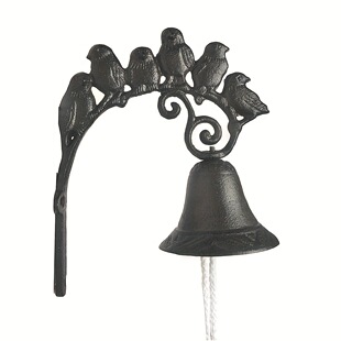 American-style Six-bird Cast Iron Hand Bell Courtyard Garden Yard Vintage Creative Distinctive Decorative Doorbell Wall Decoration