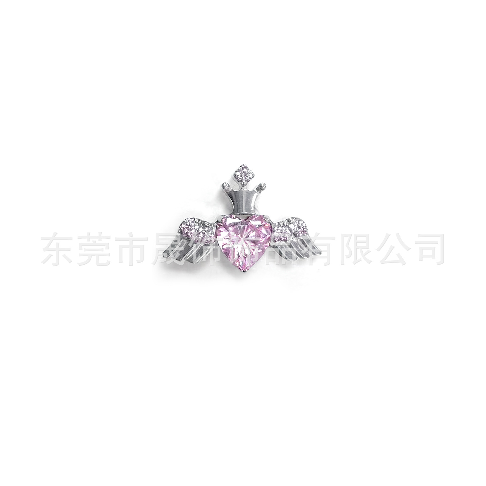 F136 Titanium Alloy Heart 天使翅膀 Ear Stud Studded 5A Cubic Zirconia Helix Cartilage Stud G23 Titanium Internal Thread Piercing Jewelry