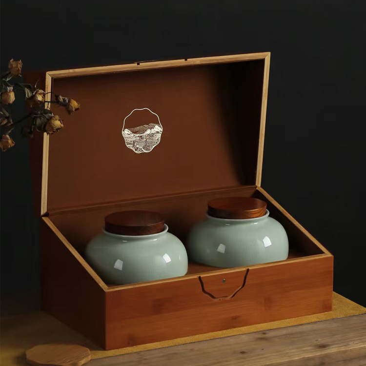 冰岛生茶高档包装盒空珍珠碎银子普洱熟茶白茶茶叶罐竹盒散茶礼盒