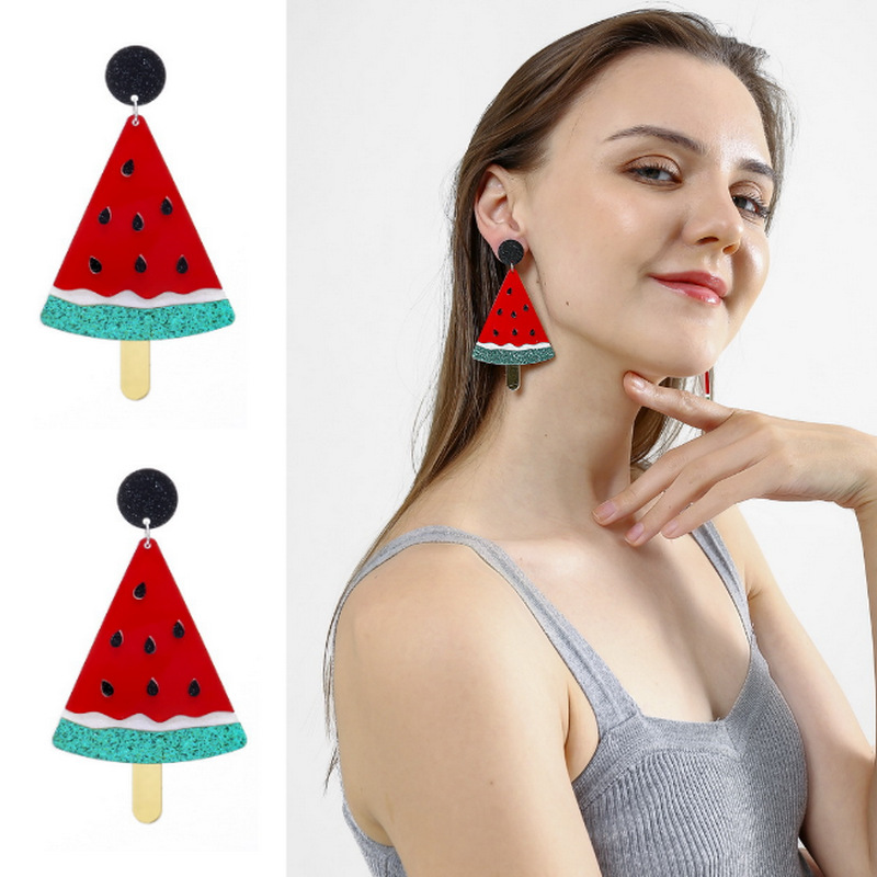 Acrylic Material 1 Pair Cute Fruit Arylic Drop Earrings