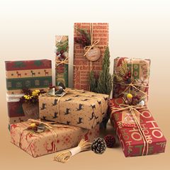 Amazon クリスマスレトロクラフト紙包装紙バレンタインデー誕生日ギフトギフト卸売ブックカバー紙紙袋