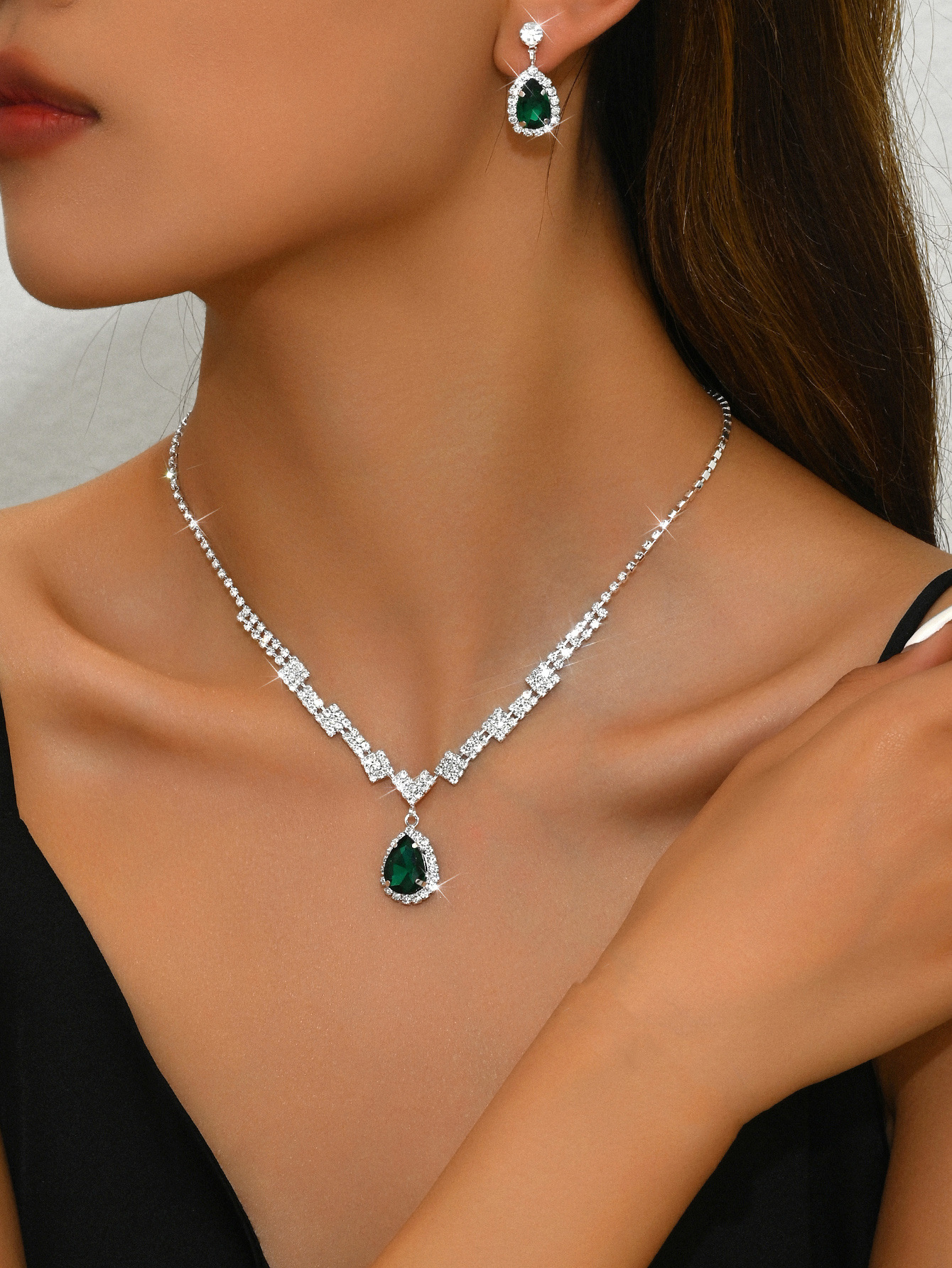 Directo de fábrica por lotes moda fotografía la boda accesorios pendientes collar pulsera traje combinación múltiples opciones