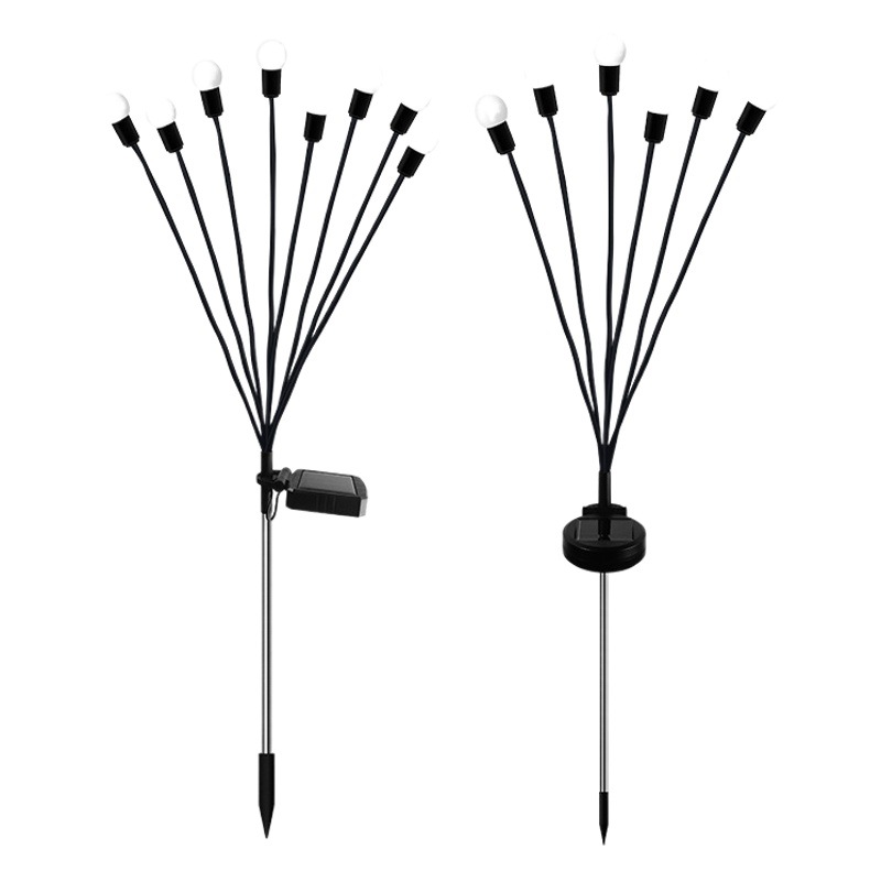 Luces solares para césped, luces de jardín, luces LED de luciérnaga alimentadas por el viento, luces decorativas para jardín, luces oscilantes