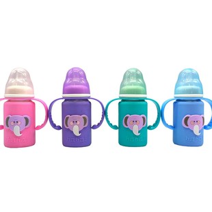 Kb38 39 Standard Mouth Elephant Straight High Borosilicate Glass Baby Bottle