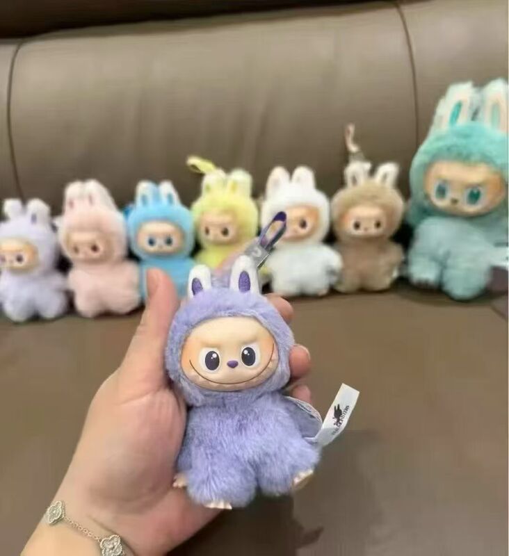 新款LABUBU4.0拉布步mini平铺搪胶脸时尚毛绒公仔盲盒批发|undefined