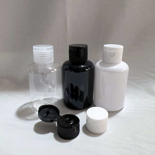 120ml round shoulder transparent plastic flip cap cosmetic shampoo empty shower gel butterfly cap PET refill bottle