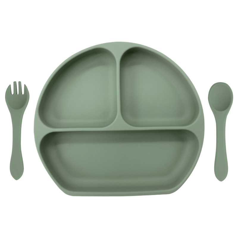 카키 (웃는 얼굴 판 실리콘 포크 스푼 380g)