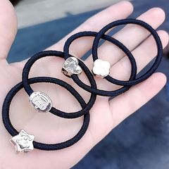 Golden bead hair band, cartoon new hair accessories, Korean style hair rope, hair tie rubber band, 2 yuan store source jewelry mixed style