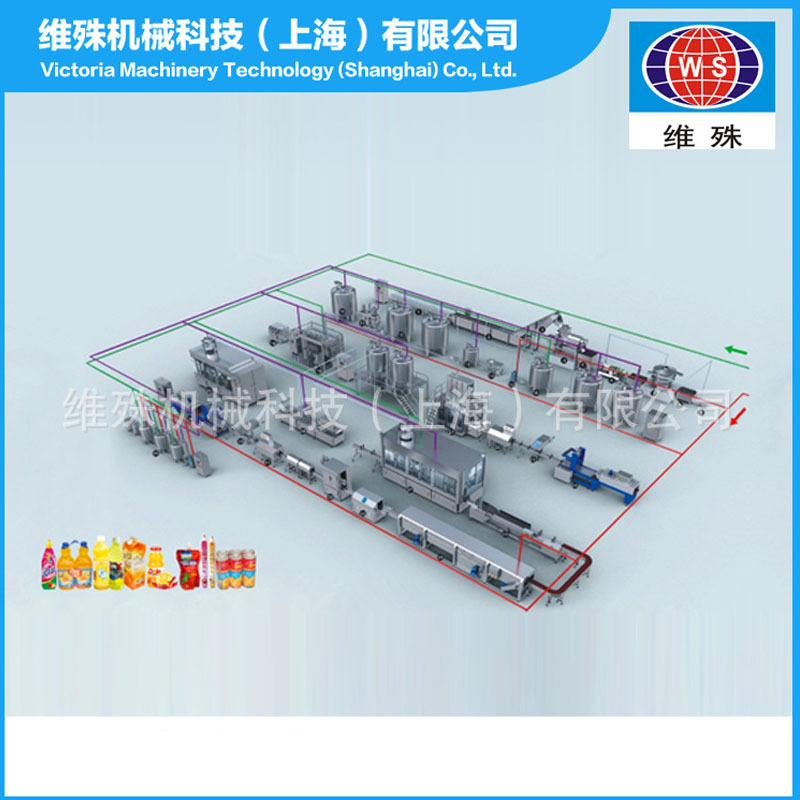 果汁饮料封口灌装生产线果汁酵素饮料生产设备茶饮料酸奶生产线