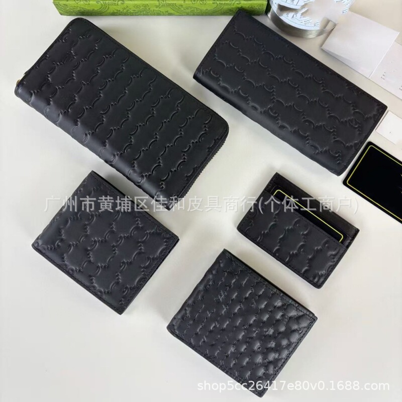 Gucci Genuine Leather Clutch Wallet Export Cross-Border 2025 New Embossed Wallet Card Holder Coin Purse Men's Wallet Gucci Genuine Leather Clutch Wallet Export Cross-Border 2025 New Embossed Wallet Card Holder Coin Purse Men's Wallet