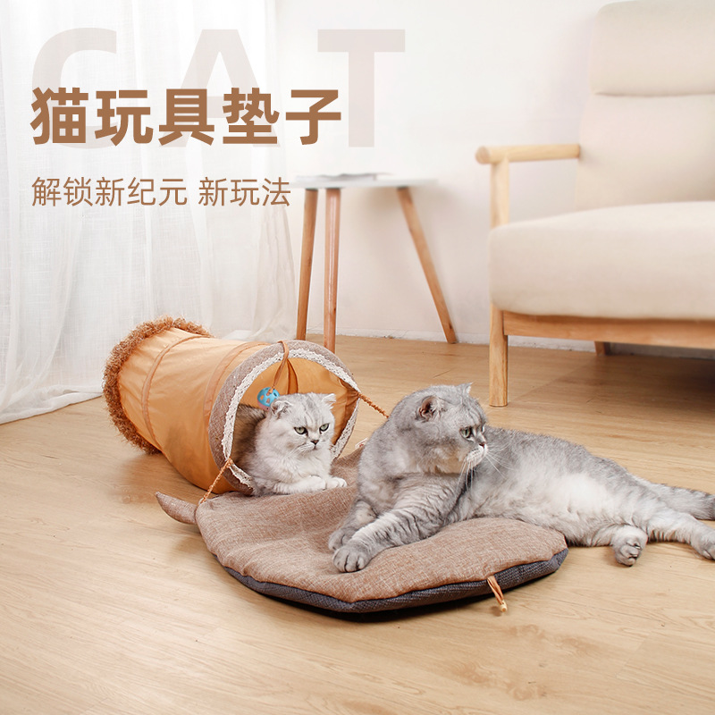Zai Zai Cat Tunnel Four seasons Totoro Cat toys fold passageway Rockets Cat litter