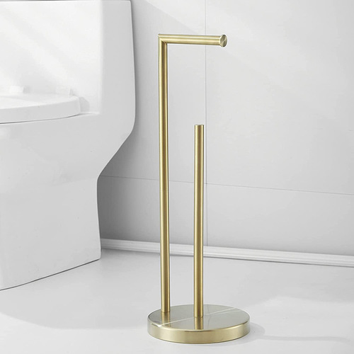 Floor-standing paper towel rack stainless steel vertical towel rack bathroom toilet paper punch-free hotel mobile roll paper rack