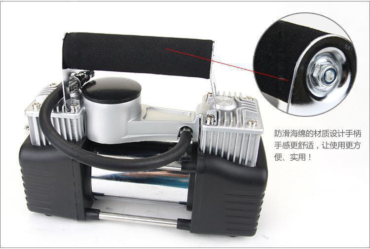 220V Dual-Cylinder Electric Air Pump for Home Use, High-Pressure Small Car Air Pump, Car Tire Inflator