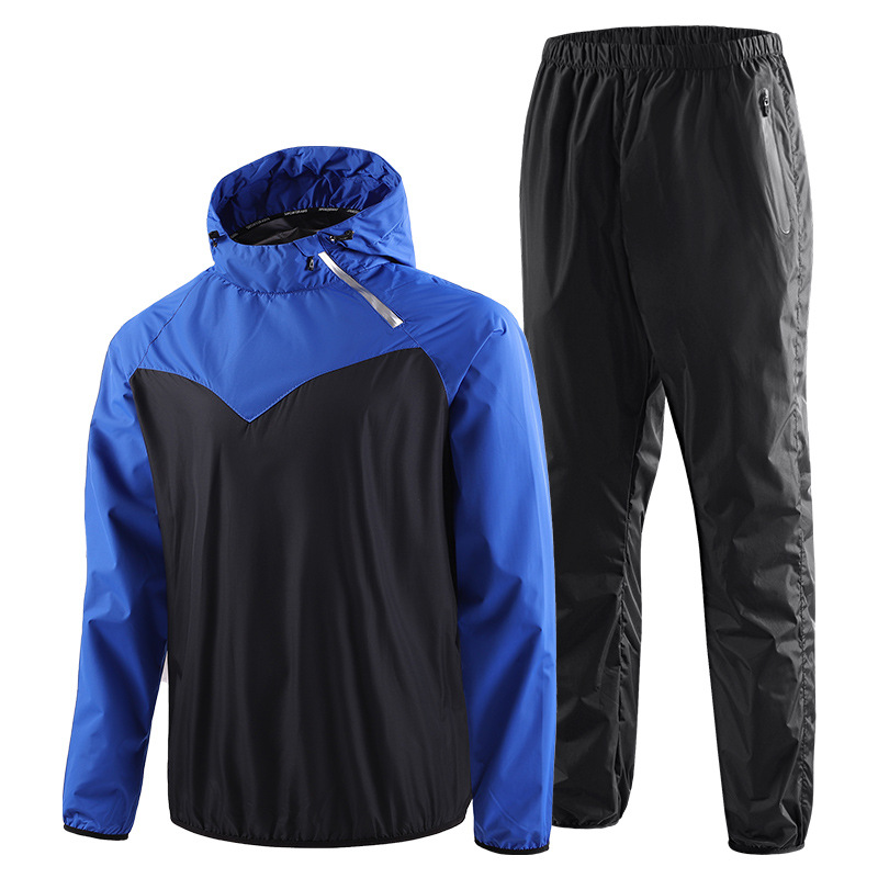 Europa y Estados Unidos hombres transfronterizos running bully trajes de entrenamiento de fitness camisas deportivas casuales sueltas dos piezas set de abrigo