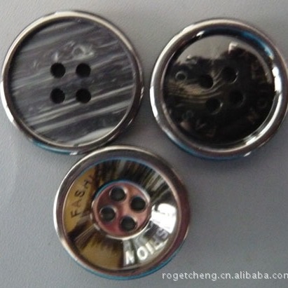 树脂电镀扣休闲镭射刻字纽扣 生产厂家 UV工艺 西装大衣外套扣子