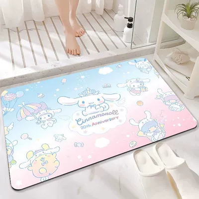 Non-Slip Bathroom Cute, Avtomobil döşəmə paspasları - fbg-blue-pink-gradient-cinnamon-7045cm