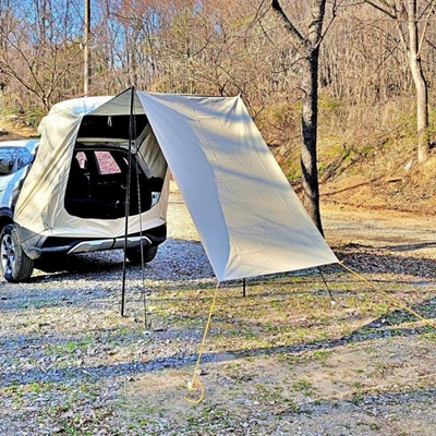 Cross-border hot sale SUV outdoor, Avtomobil dam çadırları - beige-package-three-tail-tent-l