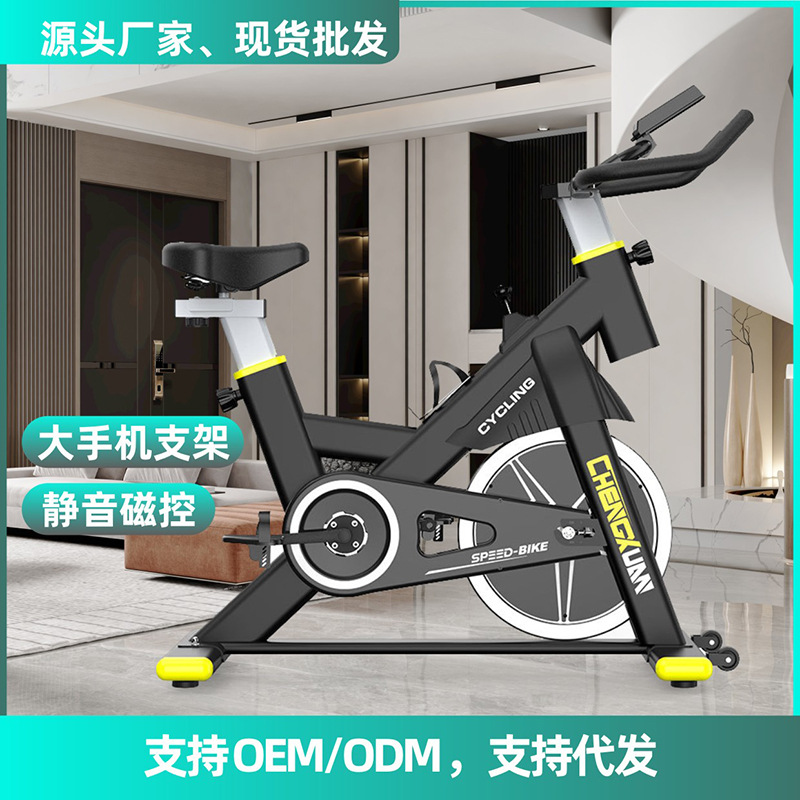 Gym Spinning Bike, Silent Magnetic Control Exercise Bike, Aerobic Indoor Exercise Bike, Self-Adjusting Resistance Cycling Bike, Home-Use Type