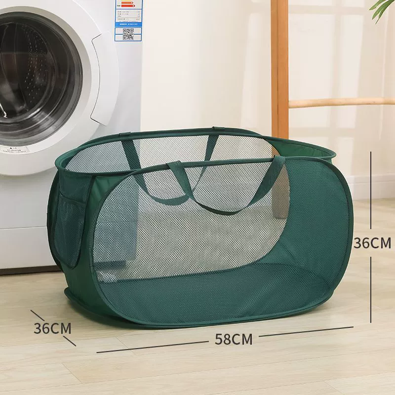 Handheld laundry basket, foldable storage basket, big storage system, classification