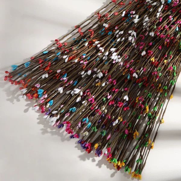 I 65cm Cross-Border Best-Selling Artificial Branches and Vines, Handmade Wreath Weaving Materials, Colorful Small Berries