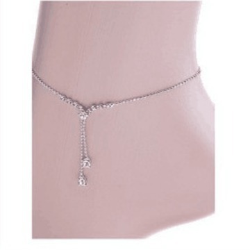 Catena corpo con nappe in strass a goccia per donna in argento_voghion.com