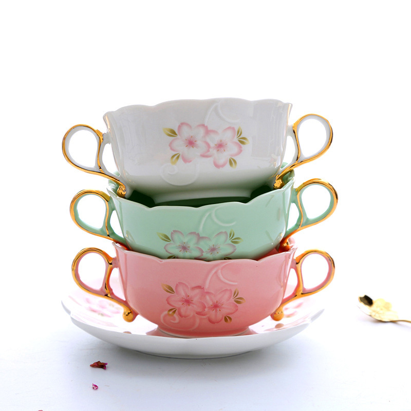 Japanese-style embossed ceramic double-ear bowl soup bowl swallows bowl dessert bowl Sugar Bowl Soup Bowl cereal bowl dish suit Japanese-style embossed ceramic double-ear bowl soup bowl swallows bowl dessert bowl Sugar Bowl Soup Bowl cereal bowl dish suit