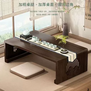 楠竹飘窗桌小桌子中式家用可折叠茶几中式桌子矮桌卧室宿舍茶桌