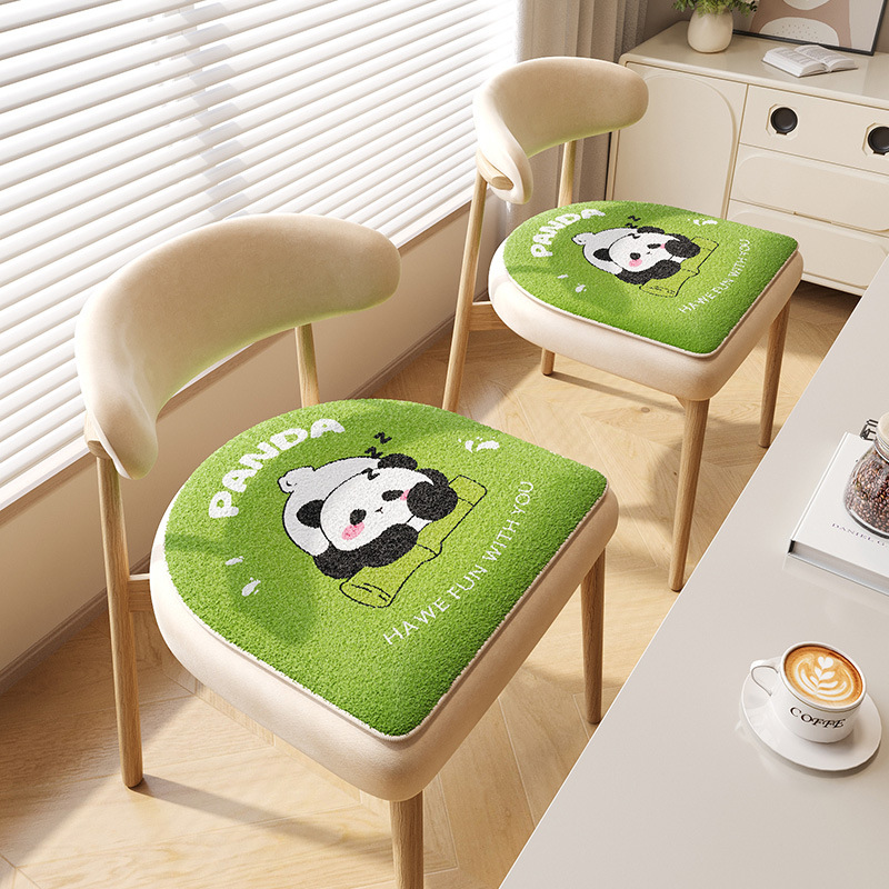 Cojín de silla engrosada en forma de herradura cojín de silla de felpa de oficina sofá cojín de silla de comedor cojín de taburete de otoño e invierno cojín de tope