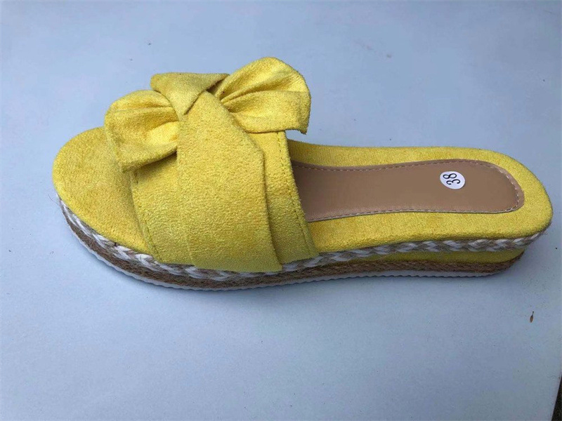 Sandali zeppa donna con plateau e fiocco comodi eleganti_voghion.com