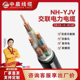 厂家批发电线电缆国标铜芯足米NH-YJV交联国标纯铜0.6-1KV电力电