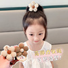 Children's hair rope with bow, ponytail, flowered, no hair damage