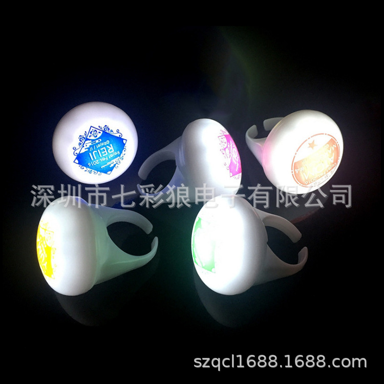 Luz de dedo personalizada LED circular anillo flash colorido programa de fiesta de cumpleaños para ayudar al concierto anillo luminoso