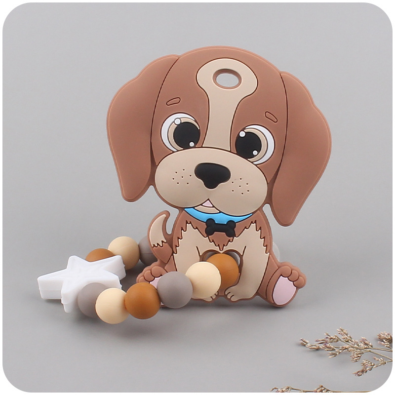 Suministros para bebés de dibujos animados animal León perro mordedor creativo bebé de silicona mordedura molar teether pulsera juguete