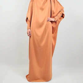 2023芳佑跨境女装亚马逊ebay速卖通中东土耳其大摆纯色长袍连衣裙