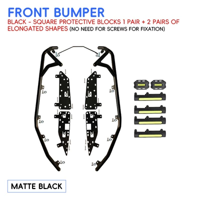 Suitable for Shengshi 150X crash Motorcycle bumper - matte-blackenhanced-front-bumper-black-protective-block-comes-with-footrest