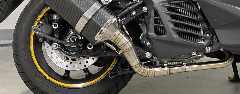 Suitable for Yamaha NMAX155 stainless steel front section NMAX 125 elbow to connect Scorpio inclined exhaust pipe