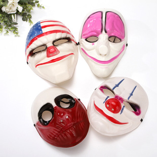 Halloween payday2 flag clown mask Harvest Day 2 old man red head movie theme horror mask
