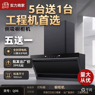 实力商家抽油烟机家用厨房侧吸式大吸力橱柜机出租屋吸油烟机批发