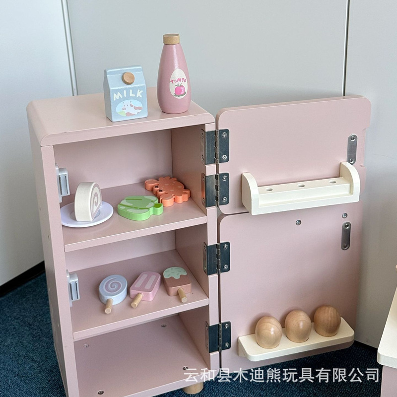 儿童过家家木制厨房仿真厨具做饭冰箱洗衣机烤箱套装餐厨具玩具|undefined