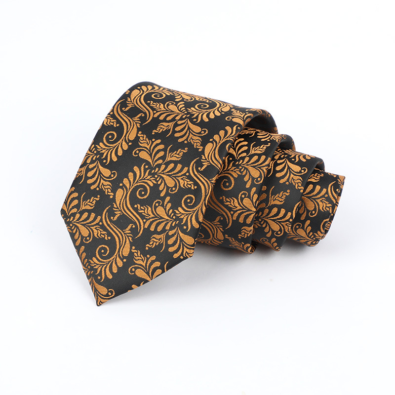 Corbata de hombre jacquard bordado 8CM poliéster seda corbata tejida hombre sentido superior l corbata logo diseño y producción