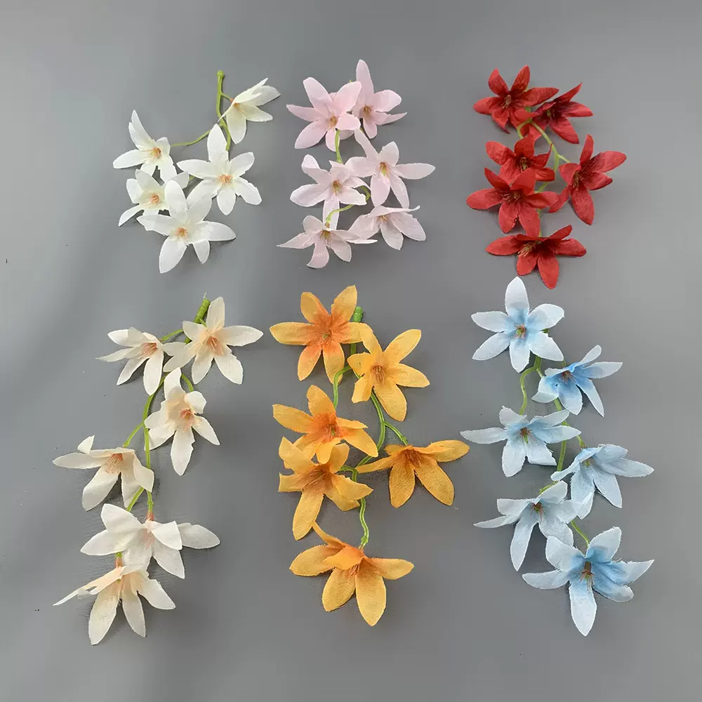 仿真文心兰花串 diy发簪头饰花环配饰品 婚礼堂花墙花柱道具插花