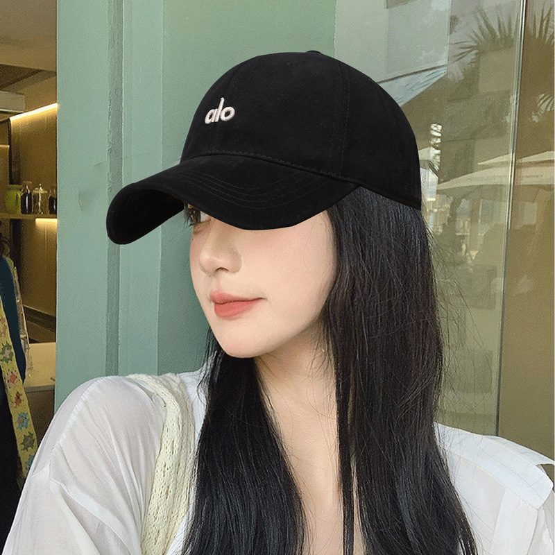 alo新款刺绣字母磨毛棒球帽女加大加宽时尚百搭弯檐显脸小防晒潮|undefined