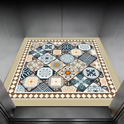 New vintage bohemian pattern floor mat, European ethnic style elevator foot mat, non-slip and wear-resistant entryway mat (Avtomobil döşəmə paspasları) - 827xxbxmy-1-6060cmnew-diatomaceous-earth-floor-mat