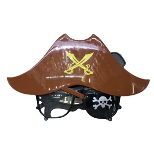 Halloween Ghost Festival Glasses Skull Brown Pirate Hat Styling Party Funny Glasses Dead Bone Funny