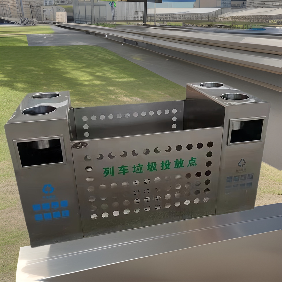 户外垃圾桶高铁站火车站不锈钢分类大号环卫果壳箱
