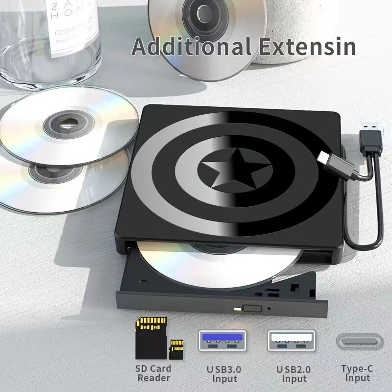 メーカー直販USB & type-c多機能外付けDVDレコーダーモバイルドライブレコーダー7 in 1ドライブ|undefined